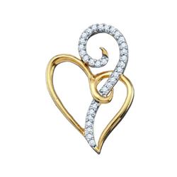 0.10CT Diamond Heart 10KT Pendant Yellow Gold