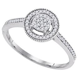 0.20CT Diamond Mirco-Pave 10KT Ring White Gold