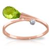 Image 1 : 1.51 ctw Peridot & Diamond Ring Jewelry 14KT Rose Gold