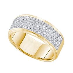 0.50CT Diamond Micro-Pave 10KT Ring Yellow Gold