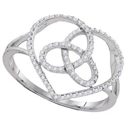 0.02CT Diamond Heart 10KT Ring White Gold