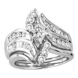 1.50CT Diamond Bridal 14KT Ring White Gold