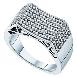 0.50CT Diamond Mens 10KT Ring White Gold