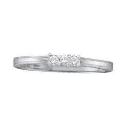 0.10CT Diamond 3-Stone 14KT Ring White Gold