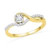 Image 1 : 0.02CT Diamond Anniversary 10KT Ring Yellow Gold