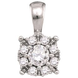 0.25CT Diamond Anniversary 10KT Pendant White Gold