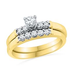 0.50CT Diamond Bridal 10KT Ring Yellow Gold