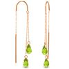 Image 1 : 2.5 ctw Peridot Earrings Jewelry 14KT Rose Gold