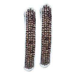 2CT Diamond Hoops 10KT Earrings White Gold