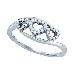 0.20CT Diamond Heart 10KT Ring White Gold