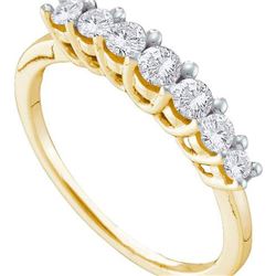0.50CT Diamond 7-Stone 14KT Ring Yellow Gold