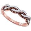 Image 1 : 0.25CT Diamond Micro-Pave 10KT Ring Rose Gold