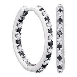 0.50CT Diamond Hoops 10KT Earrings White Gold