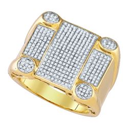 0.85CT Diamond Mens 10KT Ring Yellow Gold