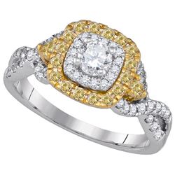 1CT Diamond Bridal 14KT Ring White Gold