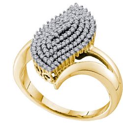 0.35CT Diamond Micro-Pave 10KT Ring Yellow Gold