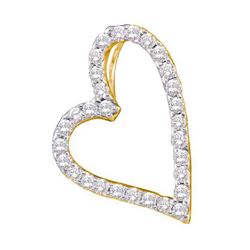 0.20CT Diamond Heart 14KT Pendant Yellow Gold