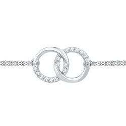 0.10CT Diamond Anniversary 10KT Bracelet White Gold