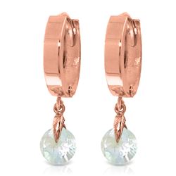 1.30 ctw Aquamarine Earrings Jewelry 14KT Rose Gold