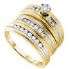 Image 1 : 0.50CT Diamond Trio Set 14KT Ring Yellow Gold