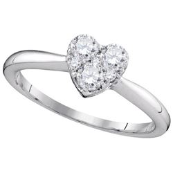 0.50CT Diamond Heart 10KT Ring White Gold