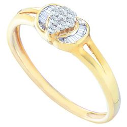 0.15CT Diamond Cluster 10KT Ring Yellow Gold
