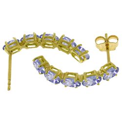 2.5 ctw Tanzanite Earrings Jewelry 14KT White Gold