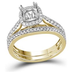 0.35CT Diamond Semi-Mount 14KT Ring Yellow Gold
