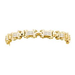 2.75CT Diamond Mens 14KT Bracelet Yellow Gold