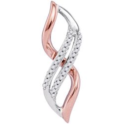 0.10CT Diamond Anniversary 10KT Pendant 2Tone Gold