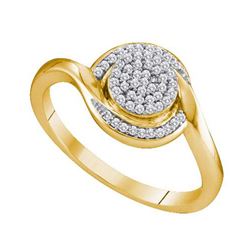 0.02CT Diamond Micro-Pave 10KT Ring Yellow Gold