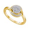 Image 1 : 0.02CT Diamond Micro-Pave 10KT Ring Yellow Gold