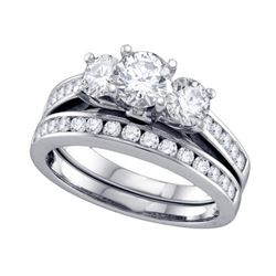1CT Diamond Bridal 14KT Ring White Gold