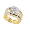 Image 1 : 0.35CT Diamond Micro-Pave 10KT Ring Yellow Gold