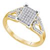Image 1 : 0.20CT Diamond Micro-Pave 10KT Ring Yellow Gold