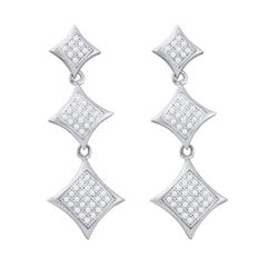 0.33CT Diamond Micro-Pave 10KT Earrings White Gold