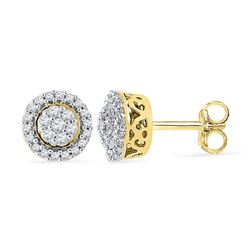 0.25CT Diamond Anniversary 10KT Earrings Yellow Gold