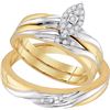 Image 1 : 0.20CT Diamond Trio Set 10KT Ring Yellow Gold
