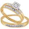 Image 1 : 0.12CT Diamond Trio Set 10KT Ring Yellow Gold
