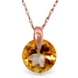0.80 ctw Citrine Necklace Jewelry 14KT Rose Gold
