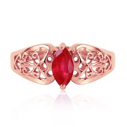 0.20 CTW Ruby Ring Jewelry 14KT Rose Gold