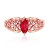 Image 1 : 0.20 CTW Ruby Ring Jewelry 14KT Rose Gold