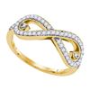 Image 1 : 0.33CT Diamond Infinity 10KT Ring Yellow Gold