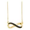 Image 1 : 0.05CT Diamond Infinity 10KT Necklace Yellow Gold