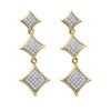 Image 1 : 0.33CT Diamond Micro-Pave 10KT Earrings Yellow Gold