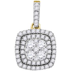 0.85CT Diamond Anniversary 14KT Pendant Yellow Gold