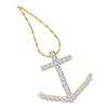 Image 1 : 0.25CT Diamond Anchor 10KT Pendant Yellow Gold