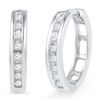 Image 1 : 0.20CT Diamond Hoops 10KT Earrings White Gold