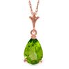 Image 1 : 1.50 ctw Peridot Necklace Jewelry 14KT Rose Gold