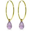 Image 1 : 4.5 ctw Amethyst Earrings Jewelry 14KT Yellow Gold